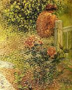 Carl Larsson ros och rygg-en flickrygg och en ros oil painting reproduction